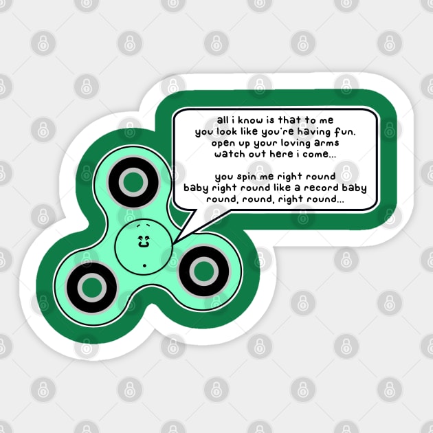 Fidget Spinner Sticker by paintbydumbers